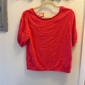 J. Crew peach Boxy Short Sleeve Tee with tie back